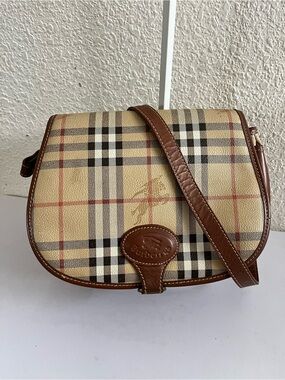 Burberry vintage Haymarket flap shoulder bag